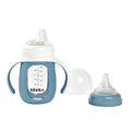 Beaba 2 in 1 Glass Learning Bottle 210ml Blue