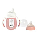 Beaba 2 in 1 Glass Learning Bottle 210ml Pink