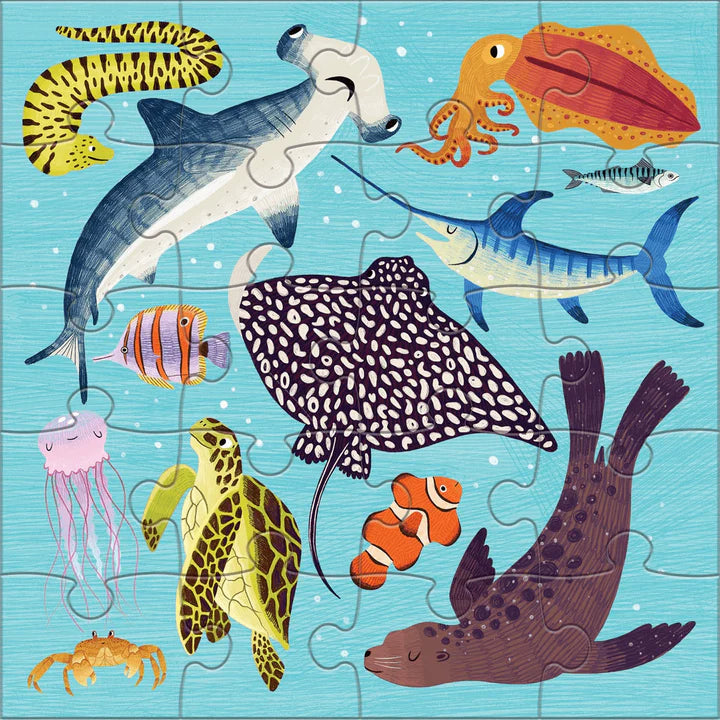 Mudpuppy Magnetic Puzzles - Land & Sea Animals