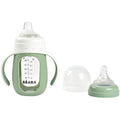 Beaba 2 in 1 Glass Learning Bottle 210ml Frosty Green