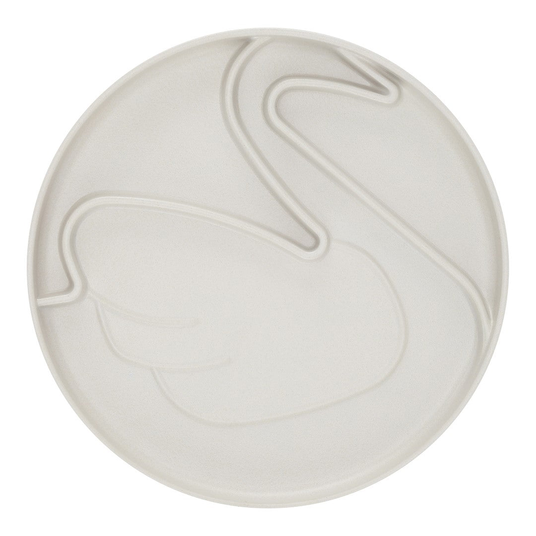 By Lille Vilde Bamboo Swan Plate Grey
