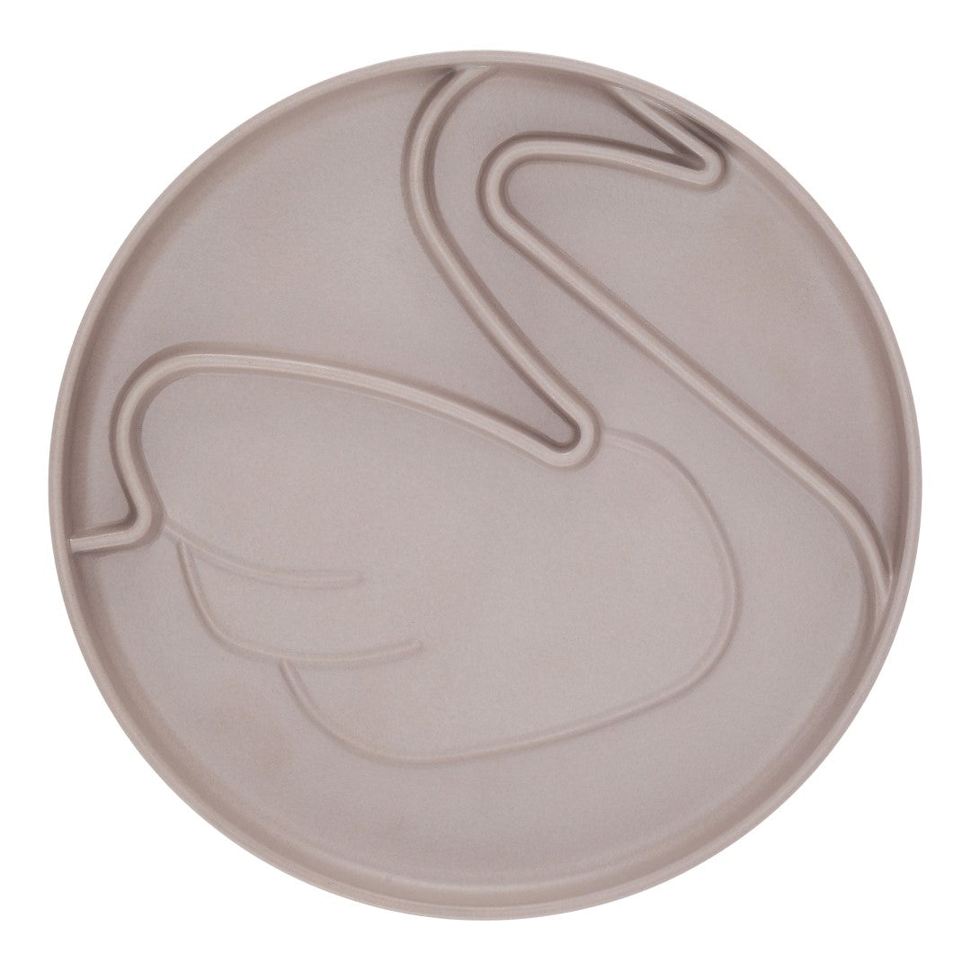 By Lille Vilde Bamboo Swan Plate Taupe