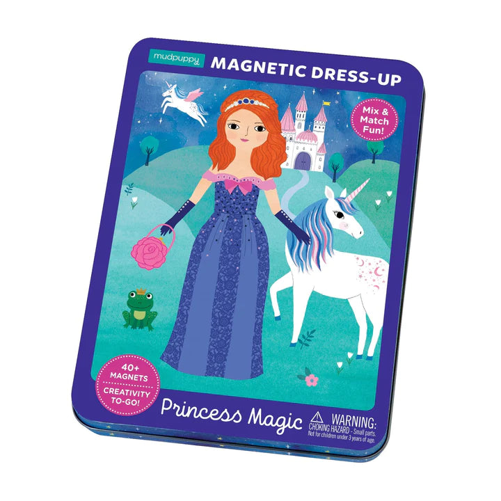 Mudpuppy Magnetic Tin Playsets - Princess Magic Dress-up