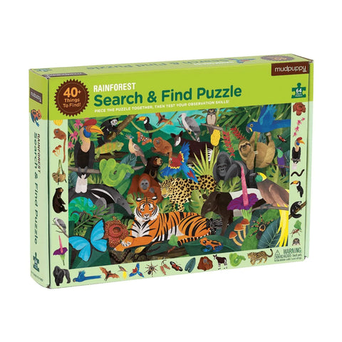 Mudpuppy Search & Find Puzzle - Rainforest