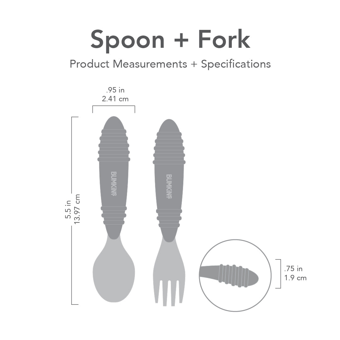 Bumkins Spoon and Fork Set - Blue