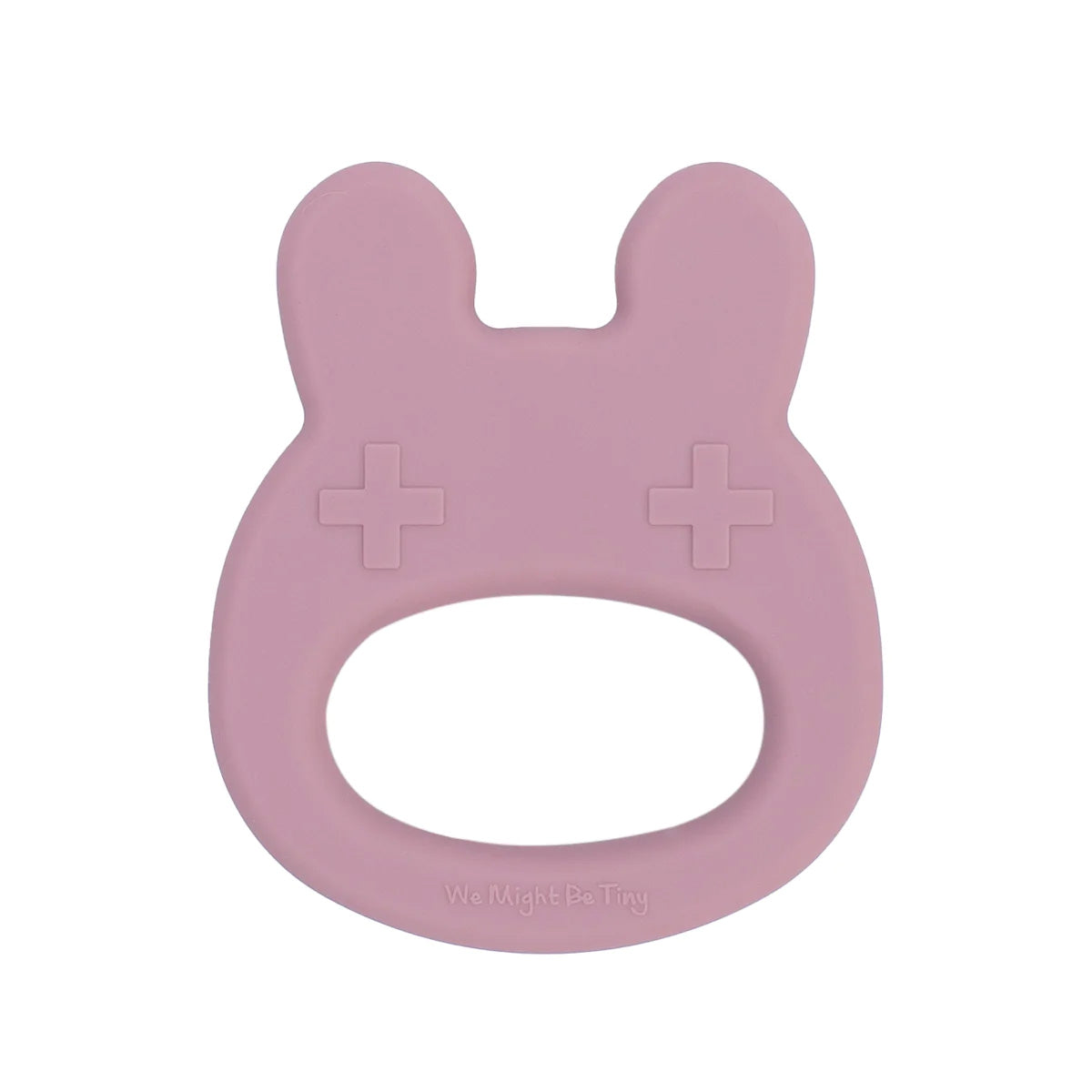 We Might Be Tiny Bunny Teether Dusty Rose