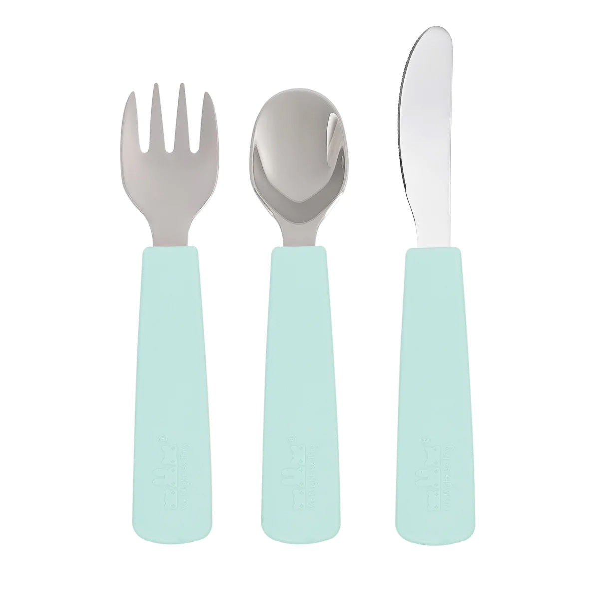 We Might Be Tiny Toddler Feedie Cutlery Set Minty Green